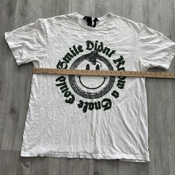 Vlone Didn't Know A Snake Could Smile Shirt Mens XL White Snake Smiley Graphic - Picture 2 of 5